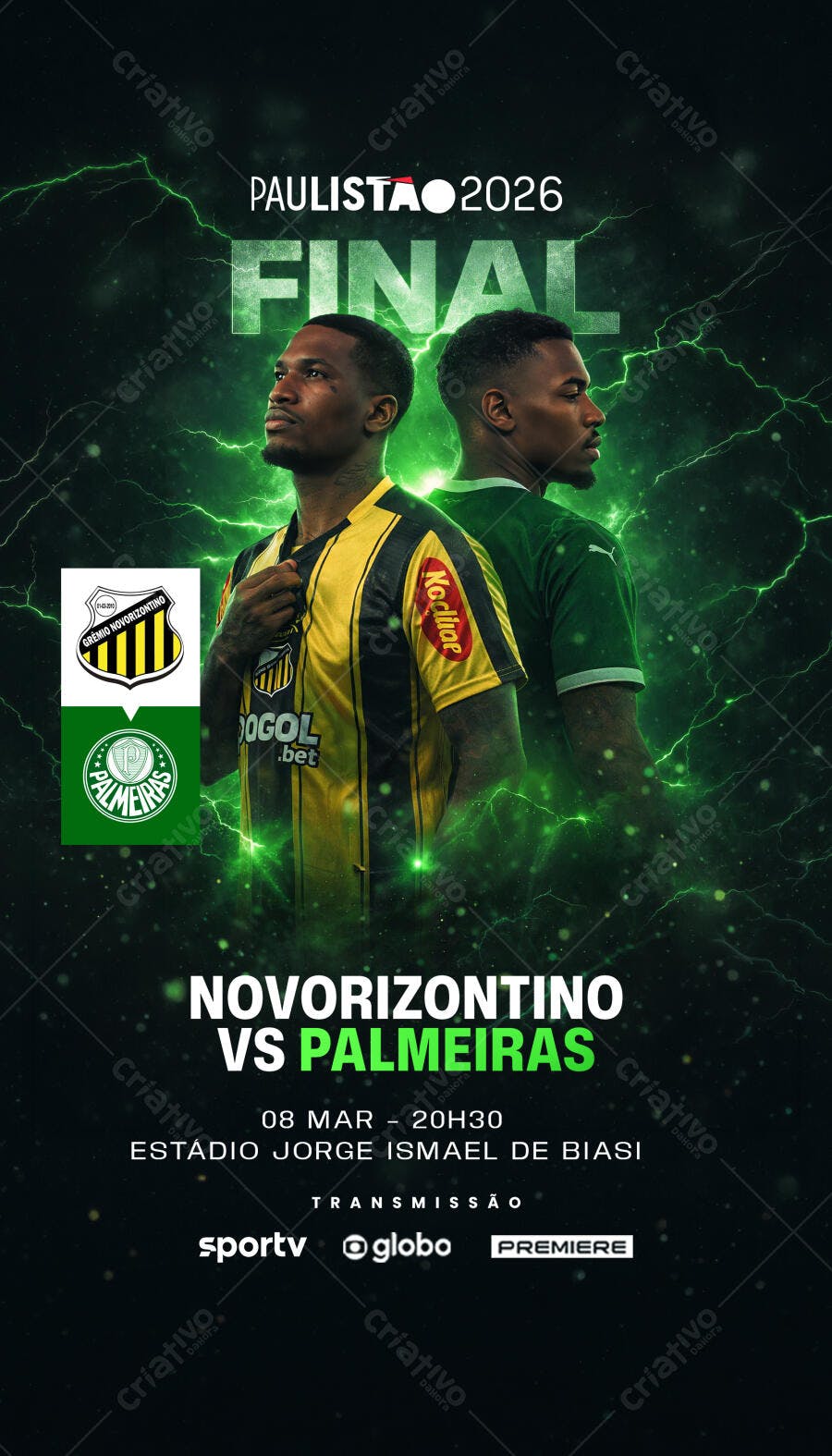 Post Instagram Paulistão Final Futebol PSD Editável