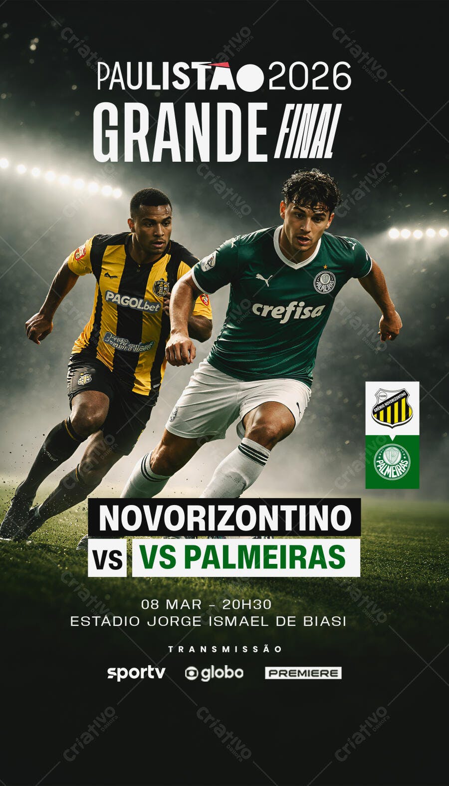 Post Instagram Futebol Paulista Grande Final PSD Editável