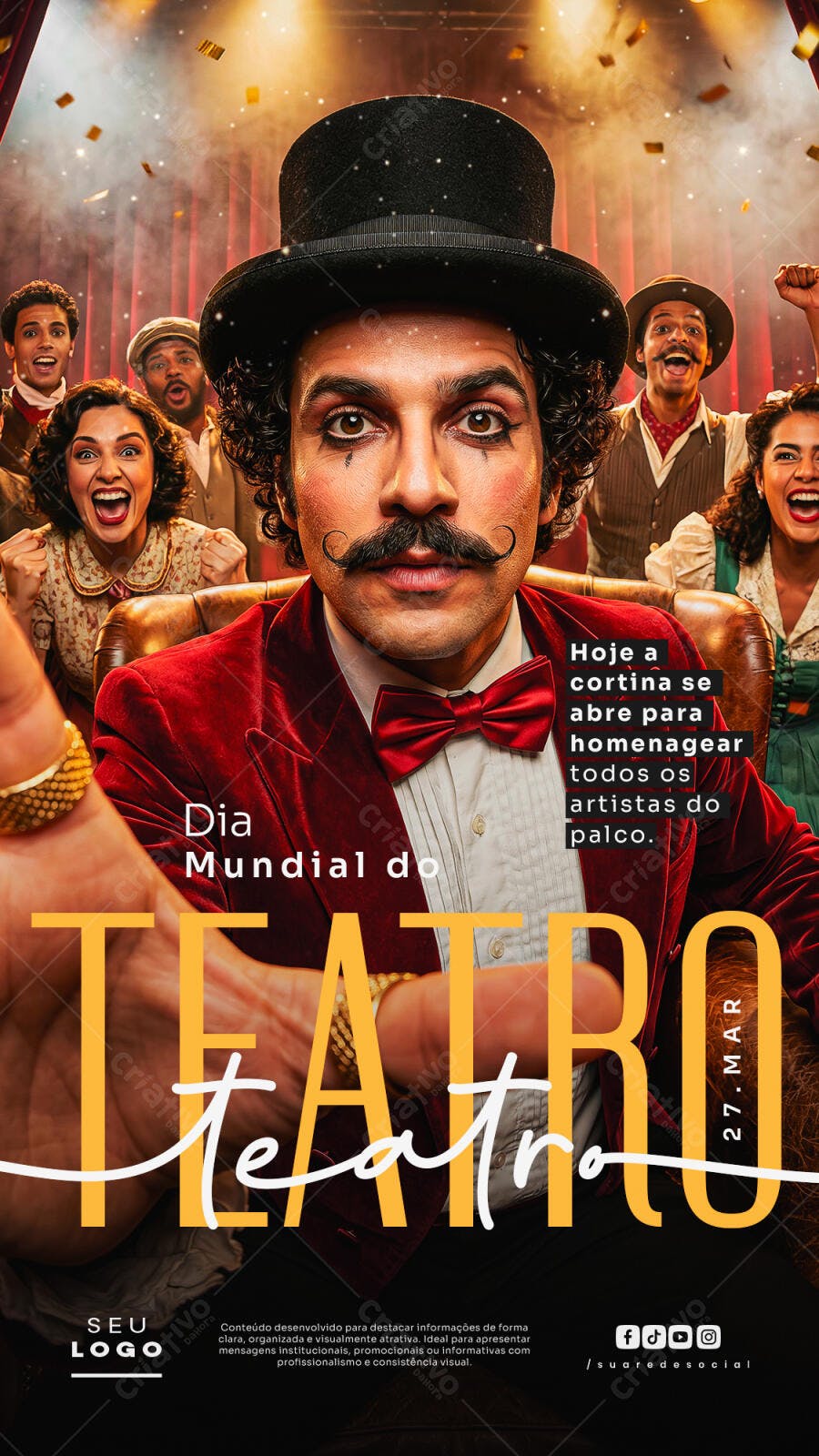 Story Dia Mundial do Teatro 27 Março PSD Editável