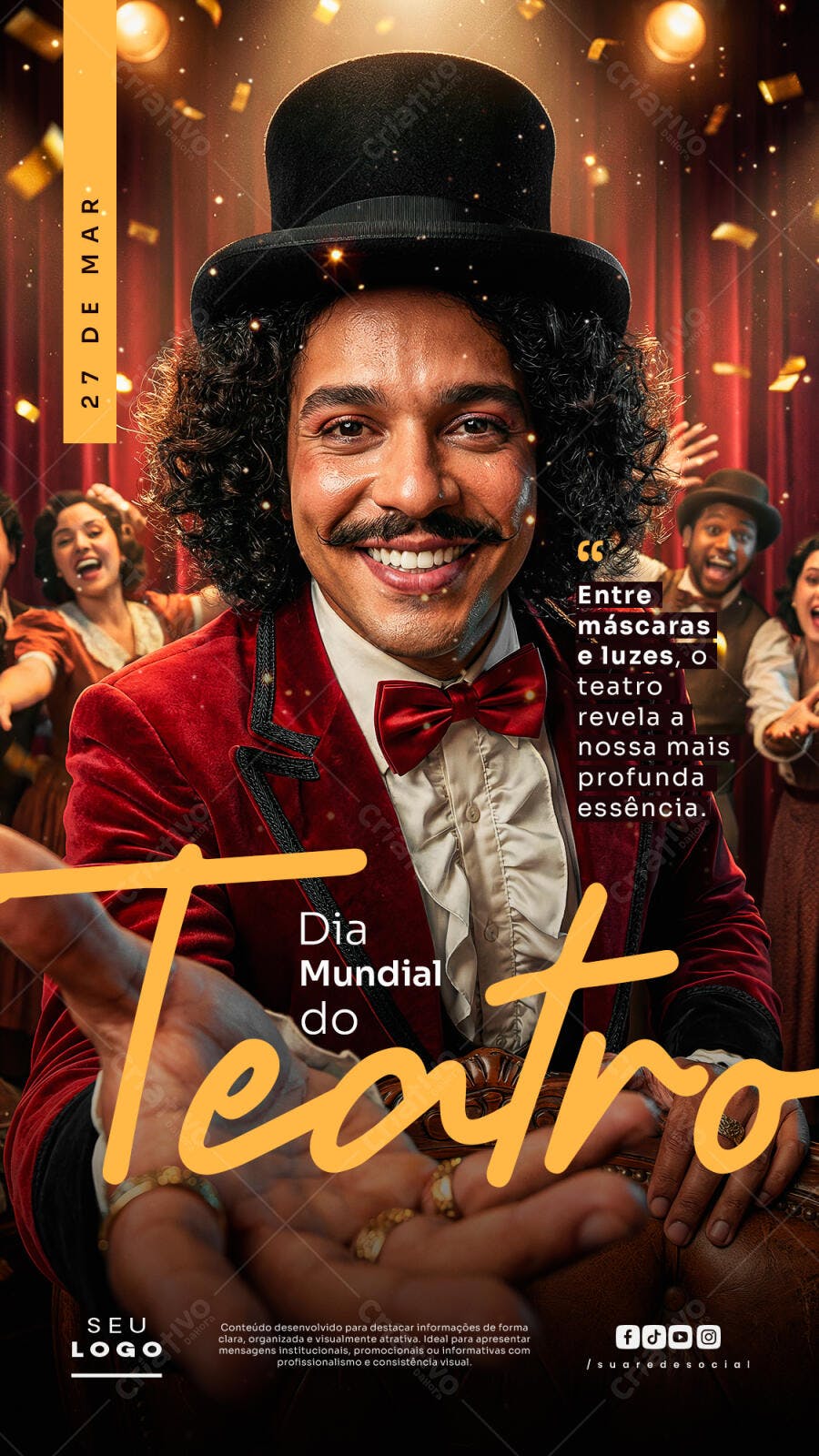 Story Dia Mundial do Teatro 27 de Março PSD Editável