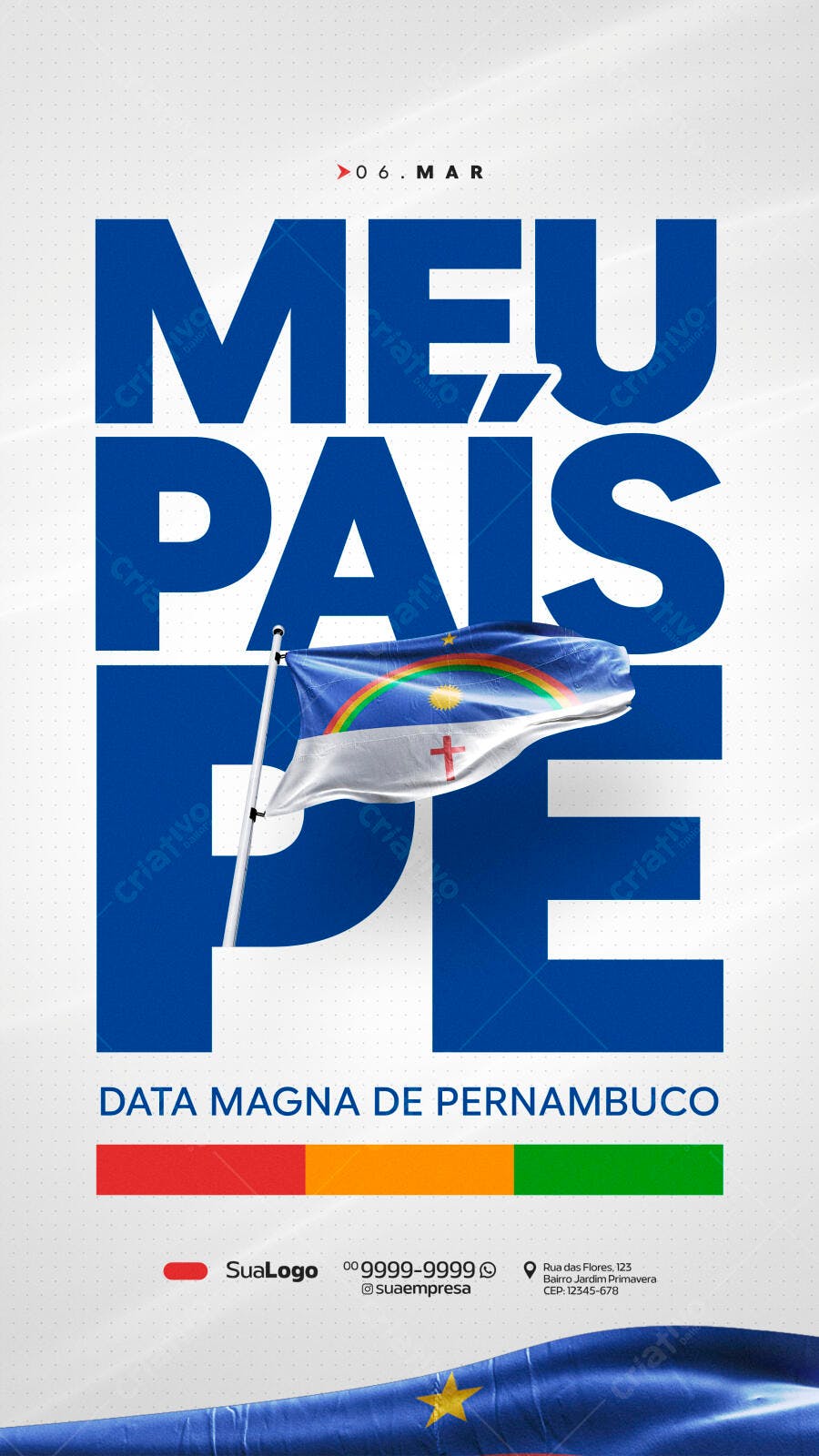 Story Instagram Data Magna Pernambuco PSD Editável