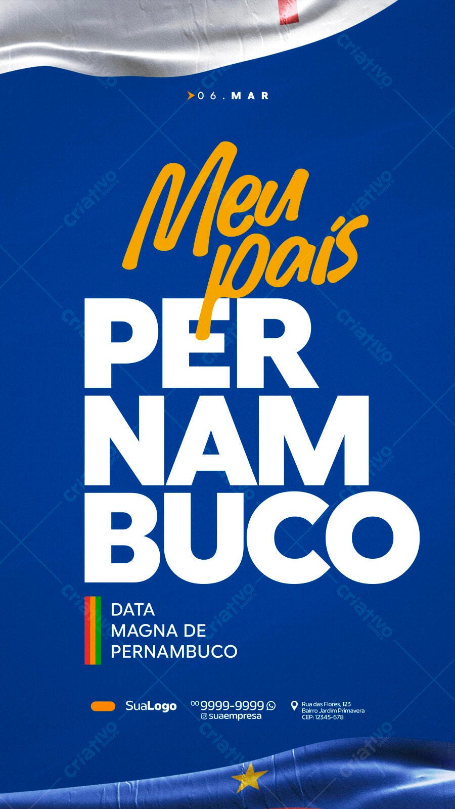 Story Instagram Data Magna Pernambuco PSD Editável