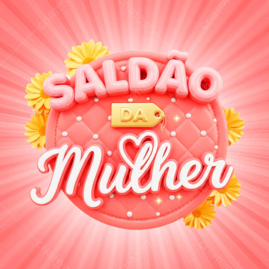 Saldão Dia da Mulher 8 de Março Post Instagram PSD Editável
