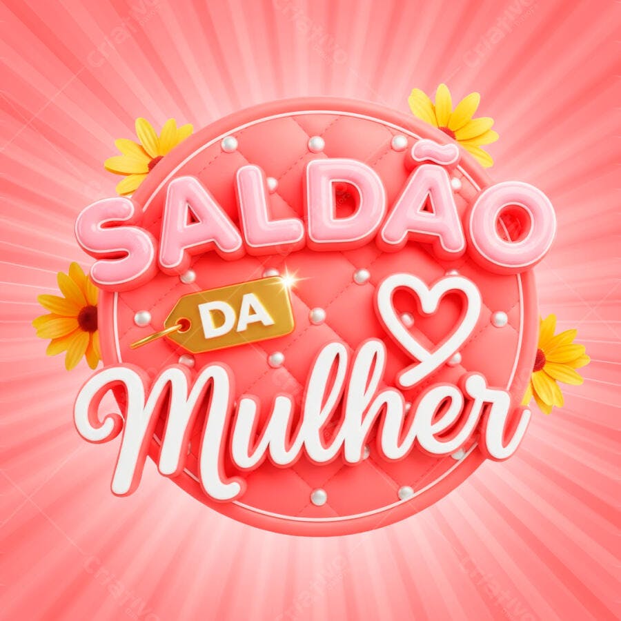 Saldão Dia da Mulher Post Instagram Salão Beleza PSD Editável