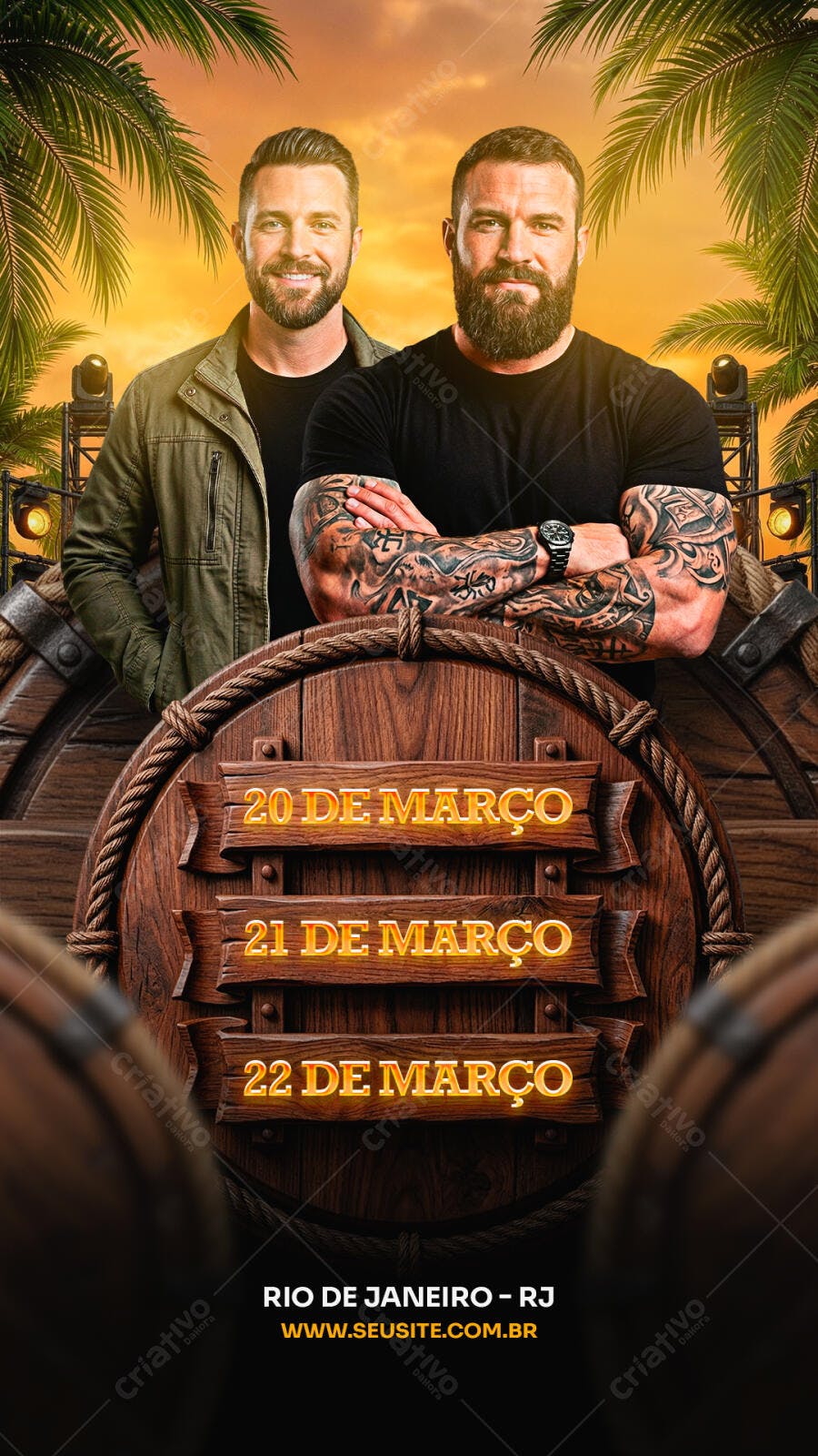 Story Instagram Evento Música Sertaneja PSD Editável