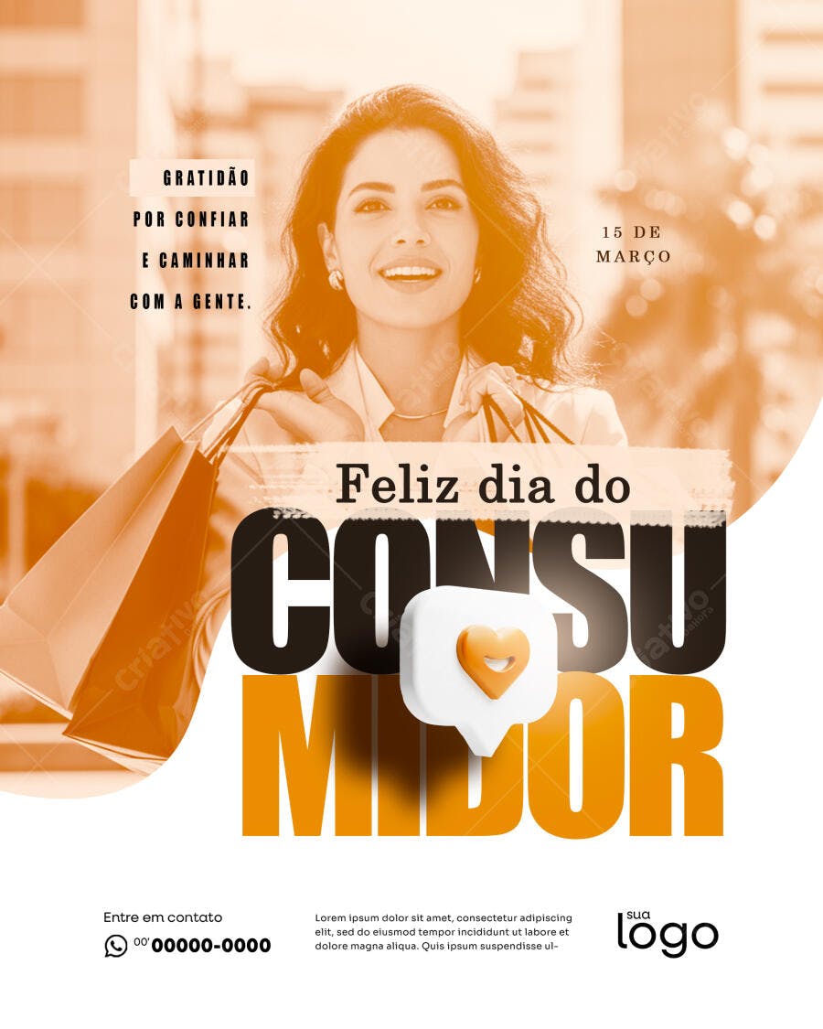 Post Instagram Dia do Consumidor 15 de Março PSD Editável