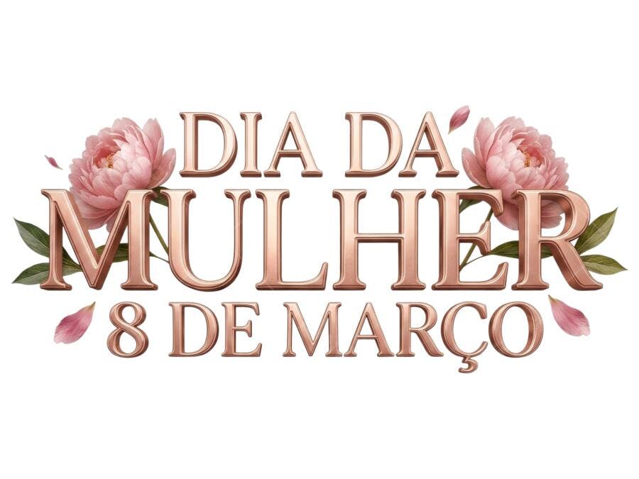 Elemento 3D Dia Internacional da Mulher 8 de Março PNG Fundo Transparente