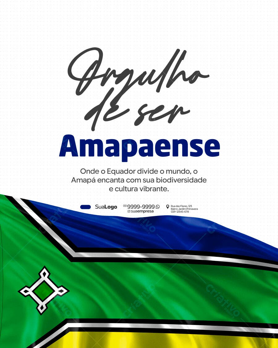 Post Instagram Orgulho Amapaense PSD Editável