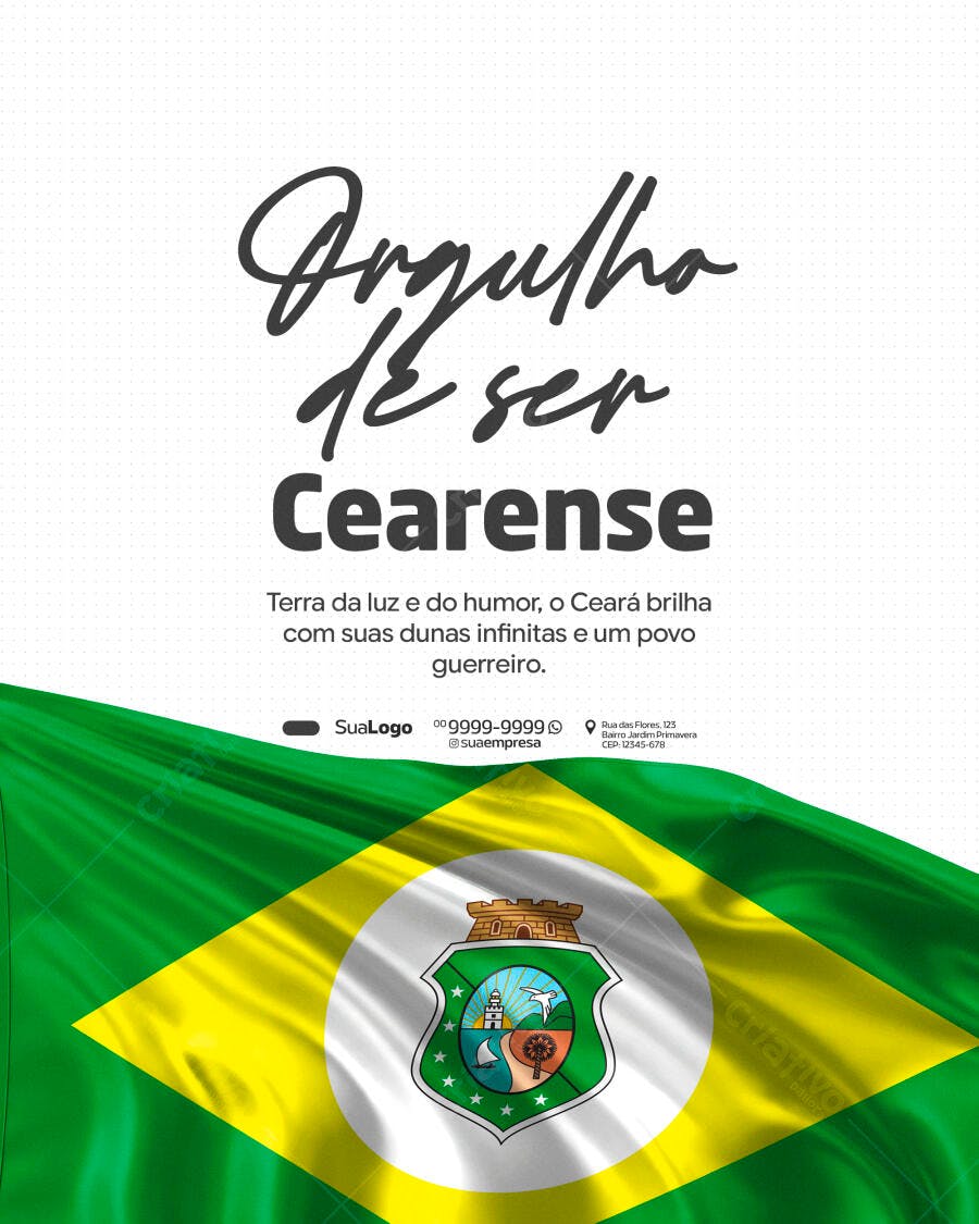 Post Orgulho de Ser Cearense PSD Editável