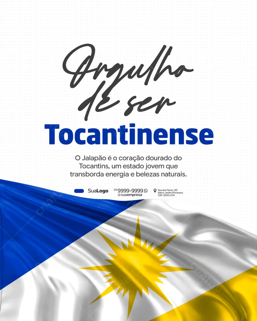 Post Instagram Orgulho Tocantinense PSD Editável