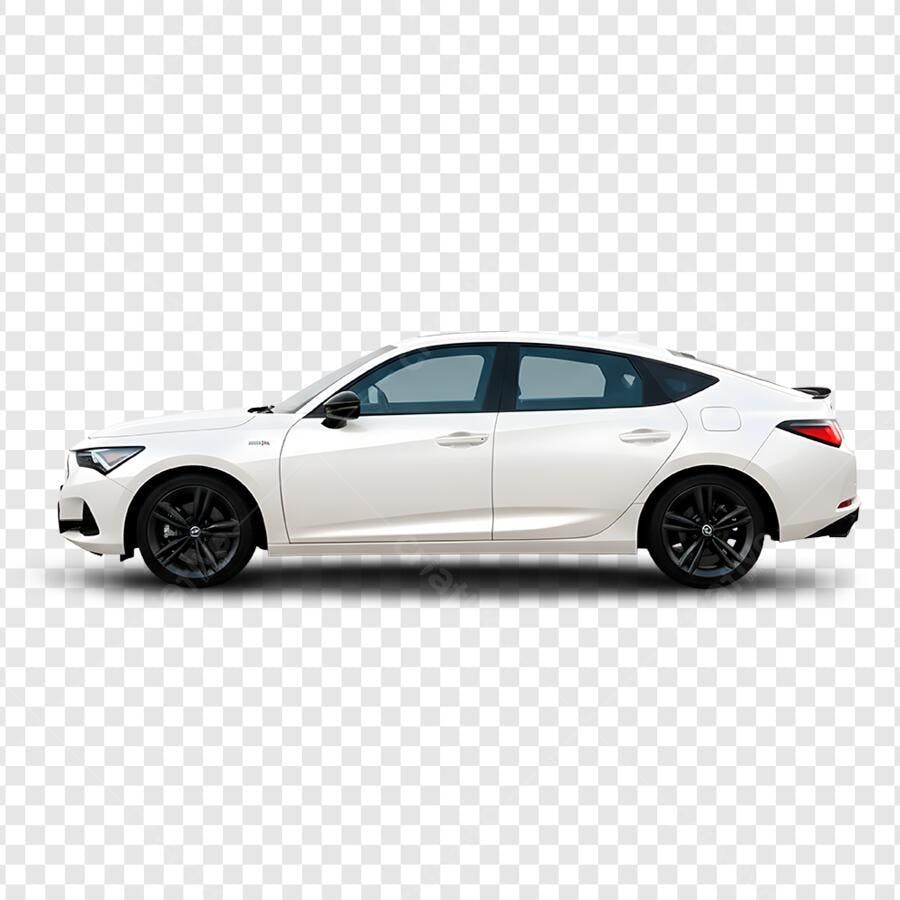 Foto Recortada Carro Branco Sedan PNG Fundo Transparente