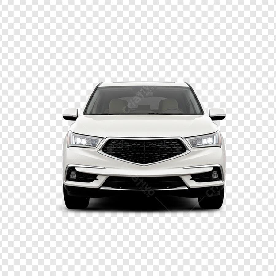 Foto Recortada Carro SUV Branco Frente PNG Fundo Transparente