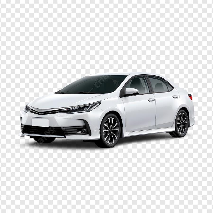 Foto Recortada Carro Sedan Branco PNG Fundo Transparente