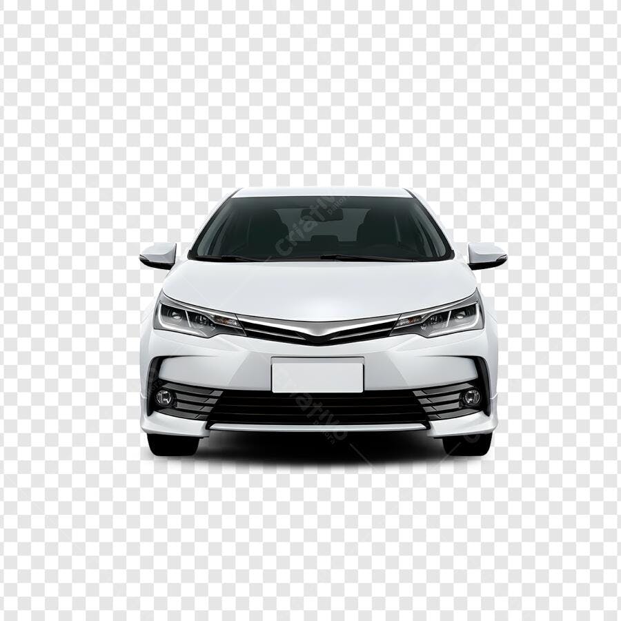Foto Recortada Carro Branco Sedan PNG Fundo Transparente