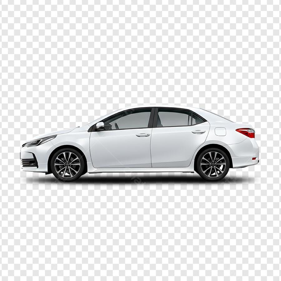 Foto Recortada Carro Branco Sedan PNG Fundo Transparente