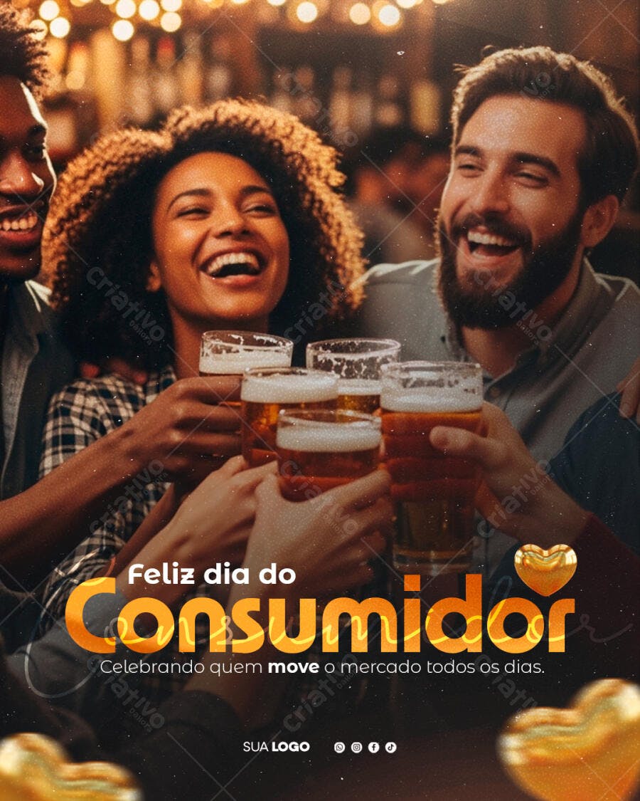 Post Dia do Consumidor Março Bar Restaurante PSD Editável