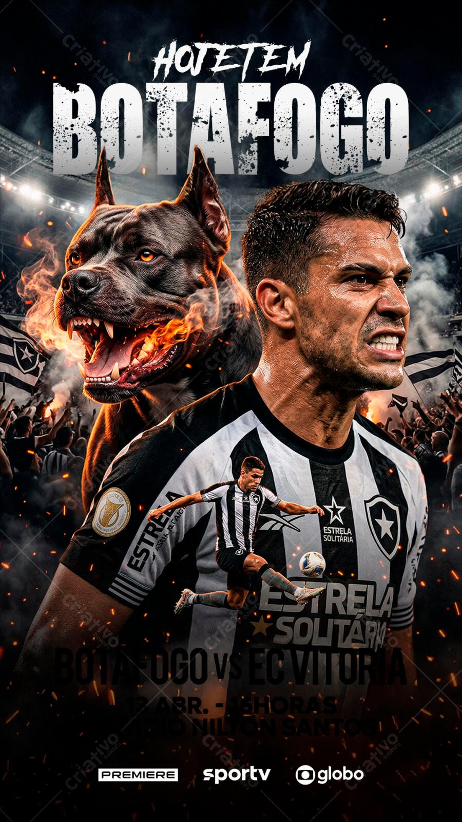 Post Instagram Botafogo Futebol PSD Editável