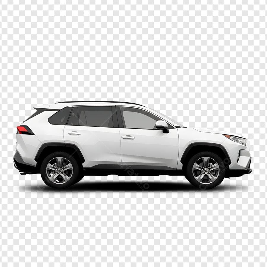 Foto Recortada Carro SUV Branco Lateral PNG Fundo Transparente