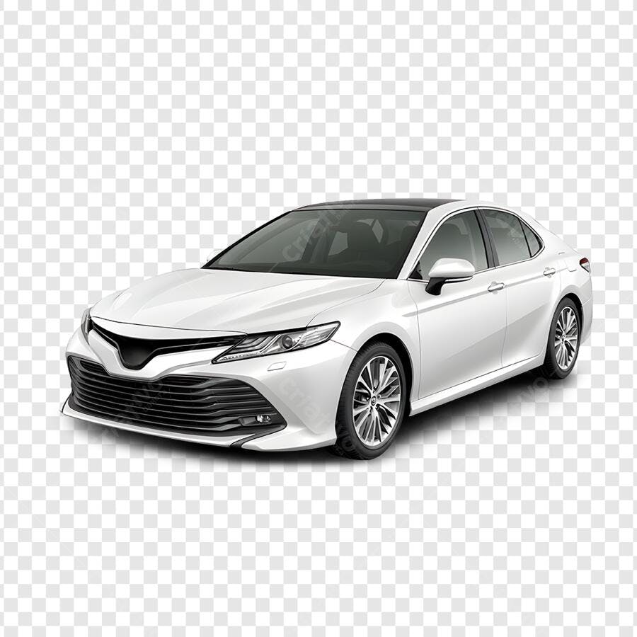 Foto Recortada Carro Sedan Branco PNG Fundo Transparente