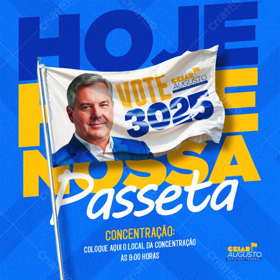 Post Campanha Política Eleições PSD Editável