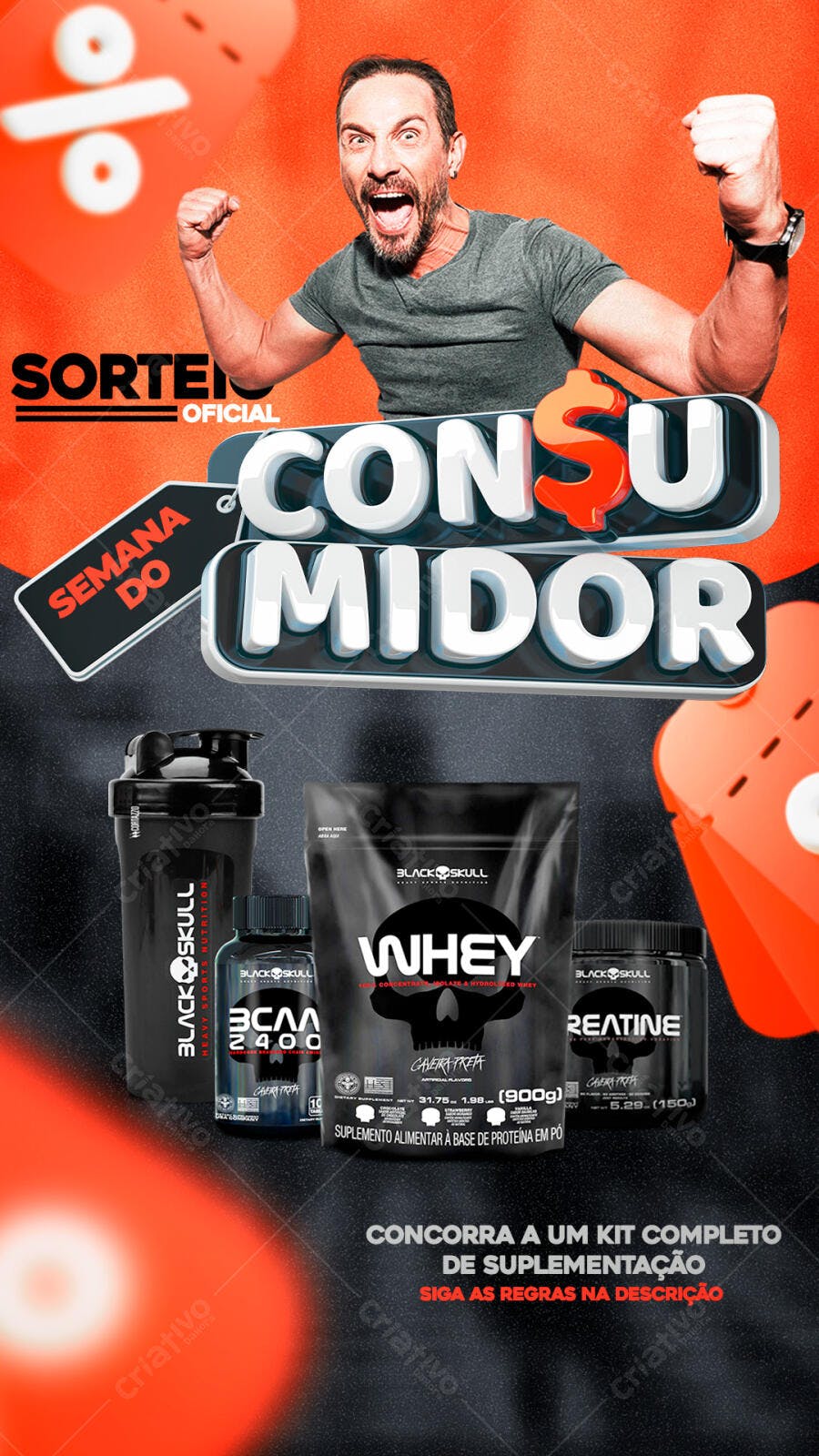 Post Instagram Dia do Consumidor Suplementos PSD Editável