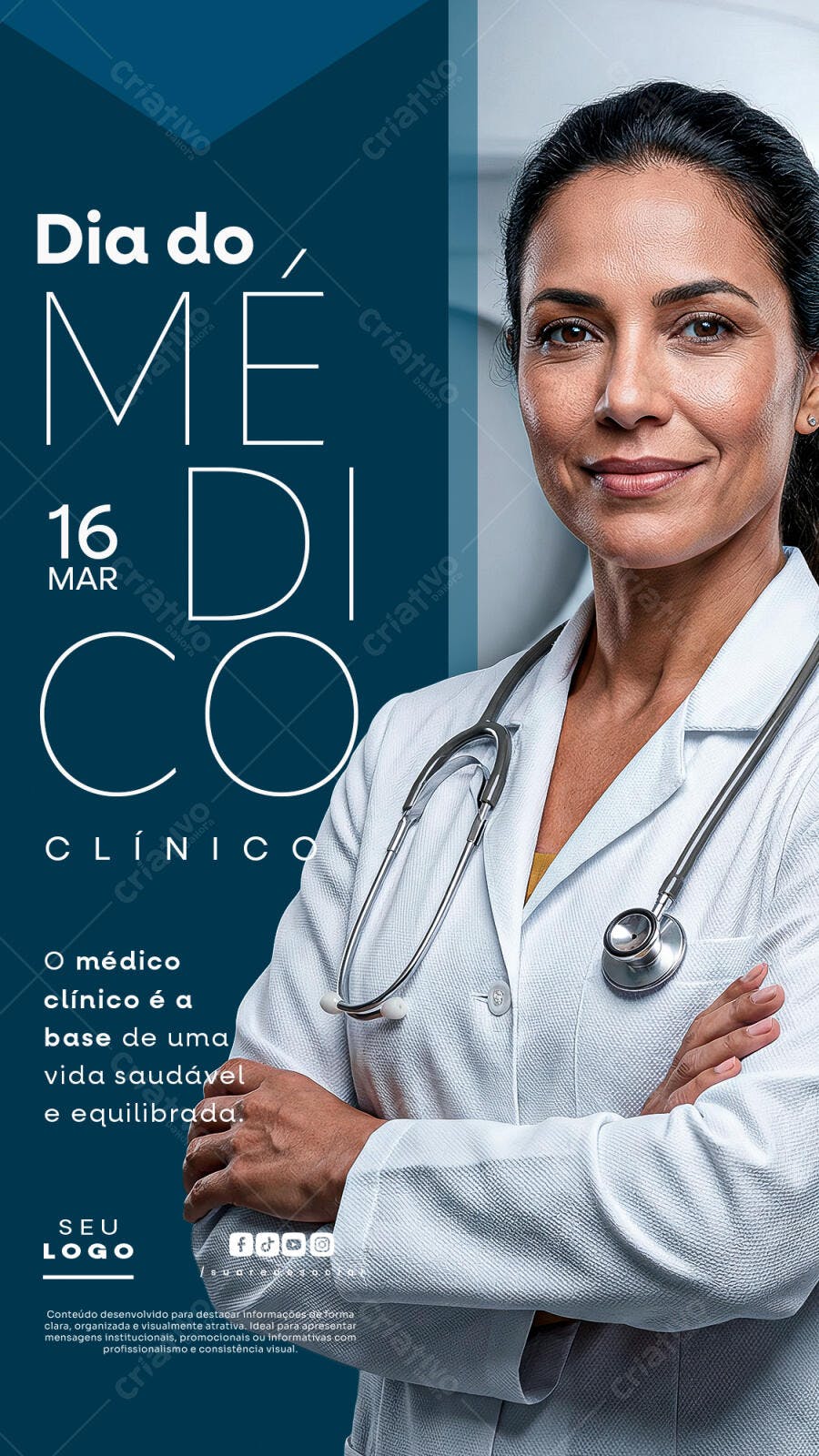 Story Dia do Médico Clínico Março PSD Editável