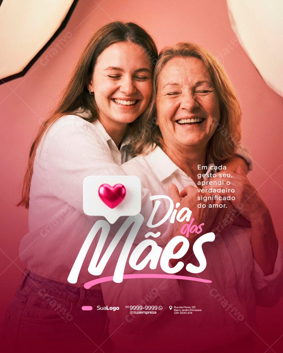 Post Instagram Dia das Mães Promoção PSD Editável