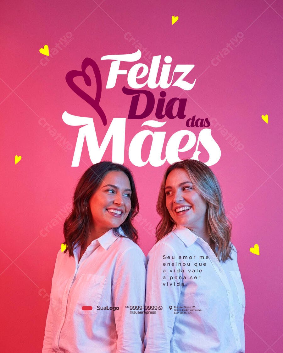 Post Instagram Dia das Mães Maio PSD Editável