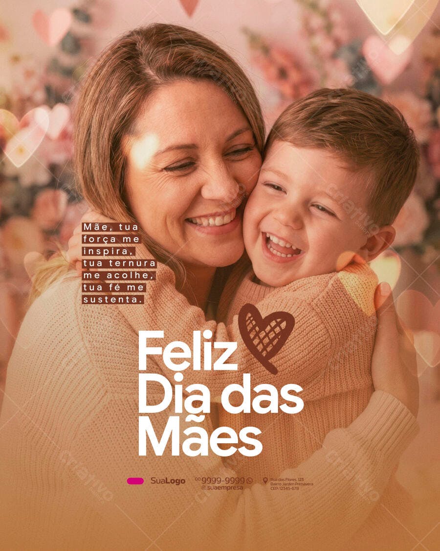 Post Instagram Dia das Mães Maio PSD Editável