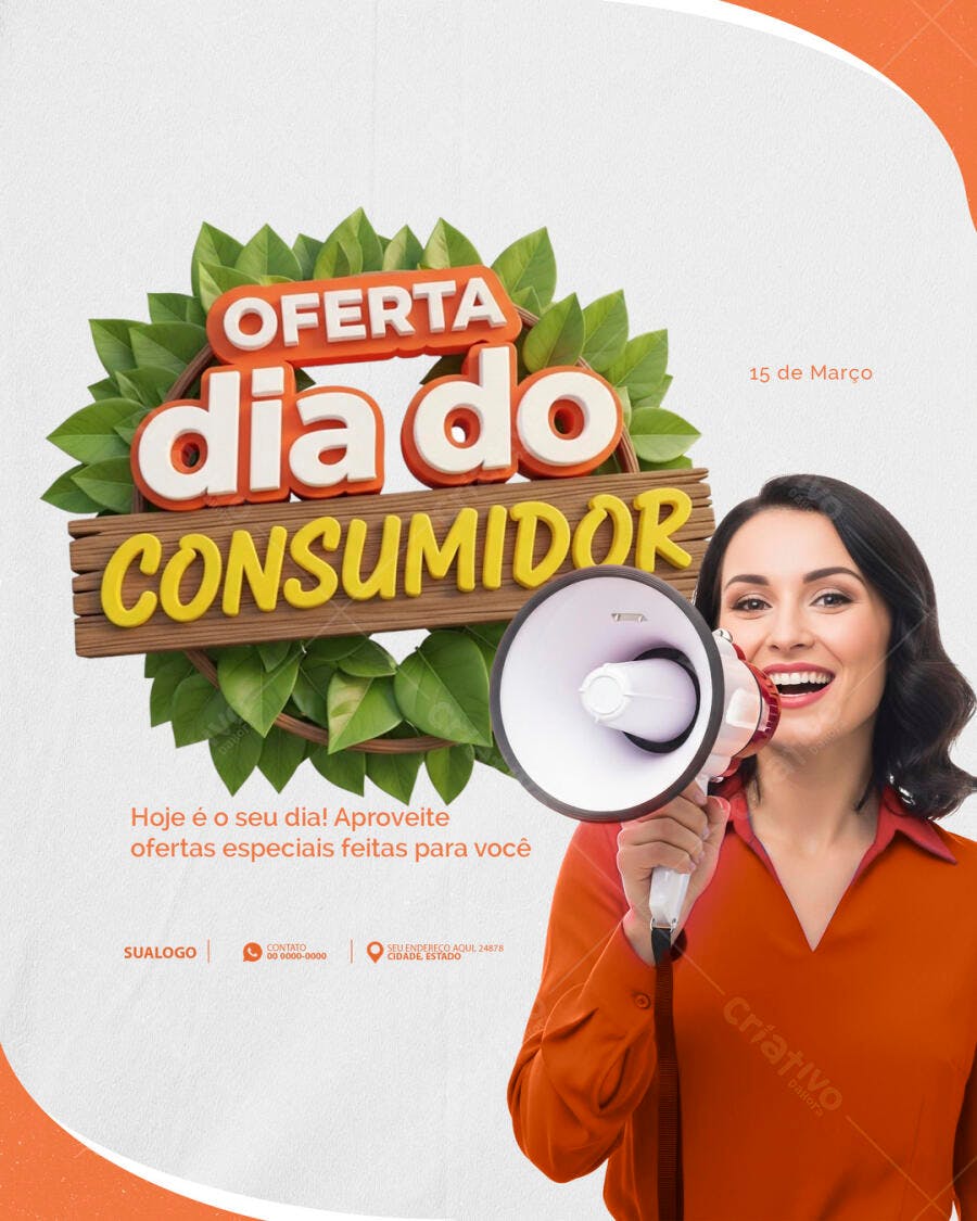 Post Dia do Consumidor 15 de Março Oferta PSD Editável