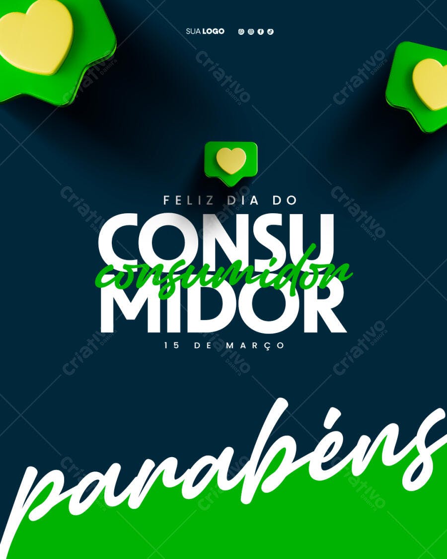 Post Instagram Dia do Consumidor 15 de Março PSD Editável