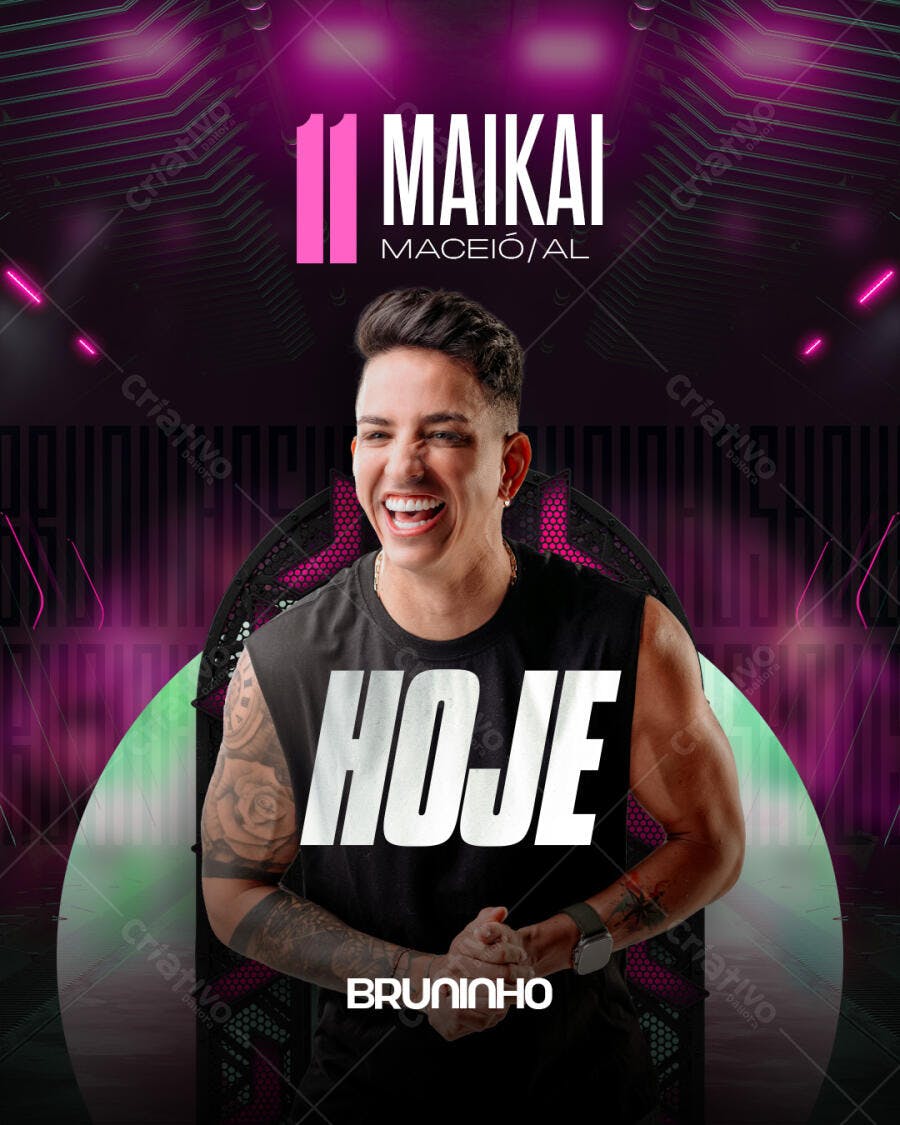 Post Instagram Evento Balada Maikai Maceió PSD Editável