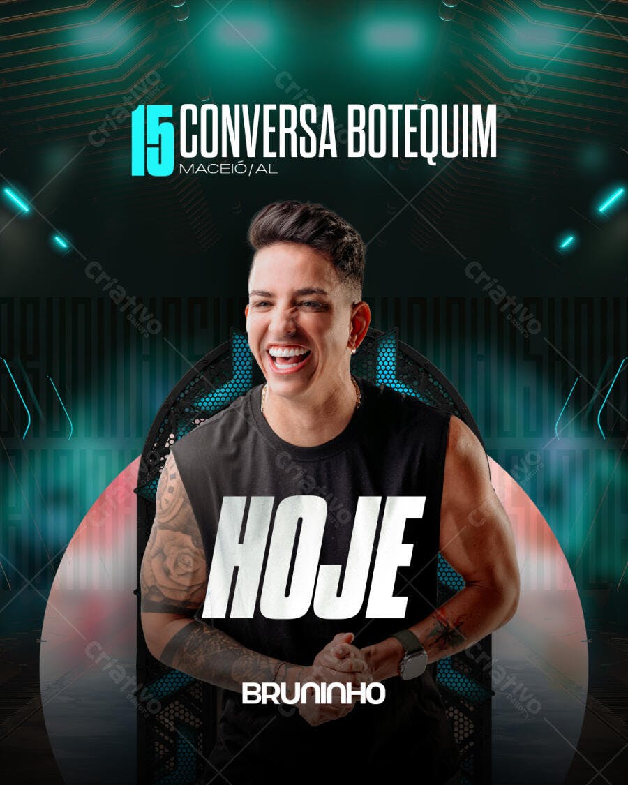Flyer Conversa Botequim Show Musical PSD Editável