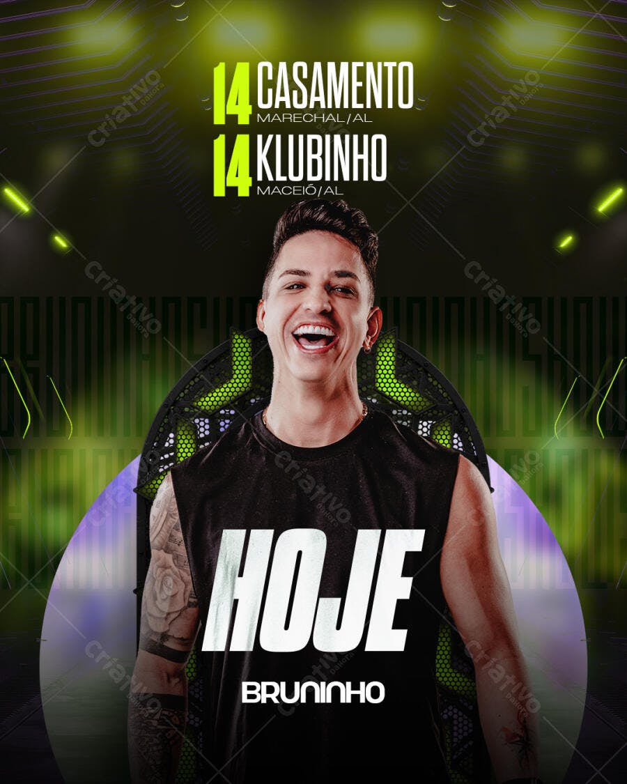Flyer Festa Balada Evento Musical PSD Editável