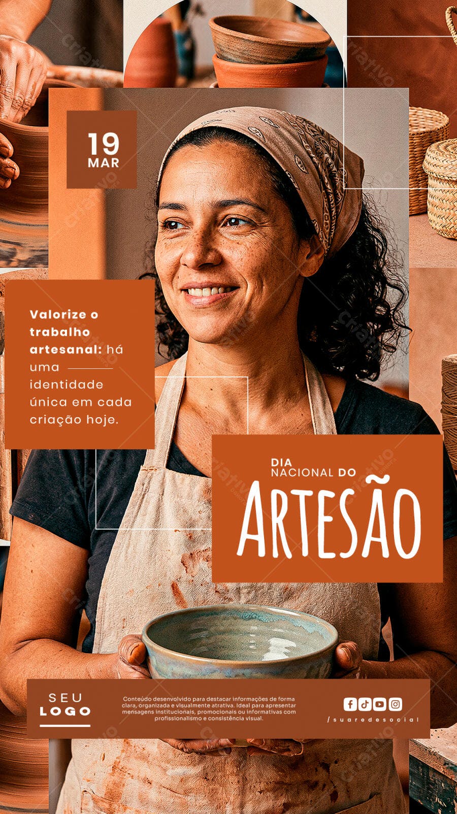 Story Dia Nacional do Artesão 19 Março PSD Editável