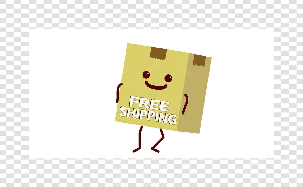 Clipart Caixa Free Shipping Entrega Grátis PNG Fundo Transparente