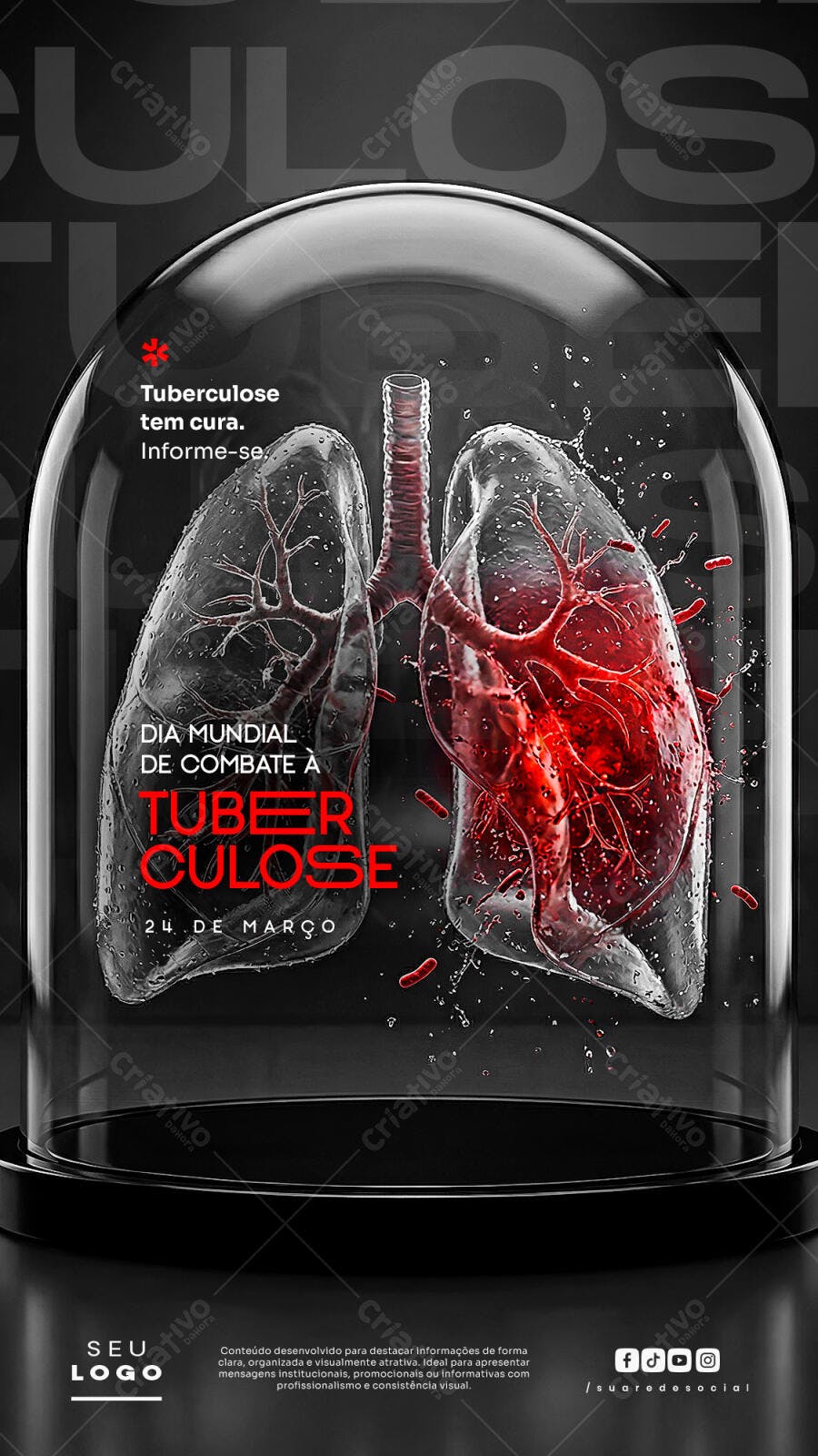 Story Dia Mundial Tuberculose Saúde Março PSD Editável