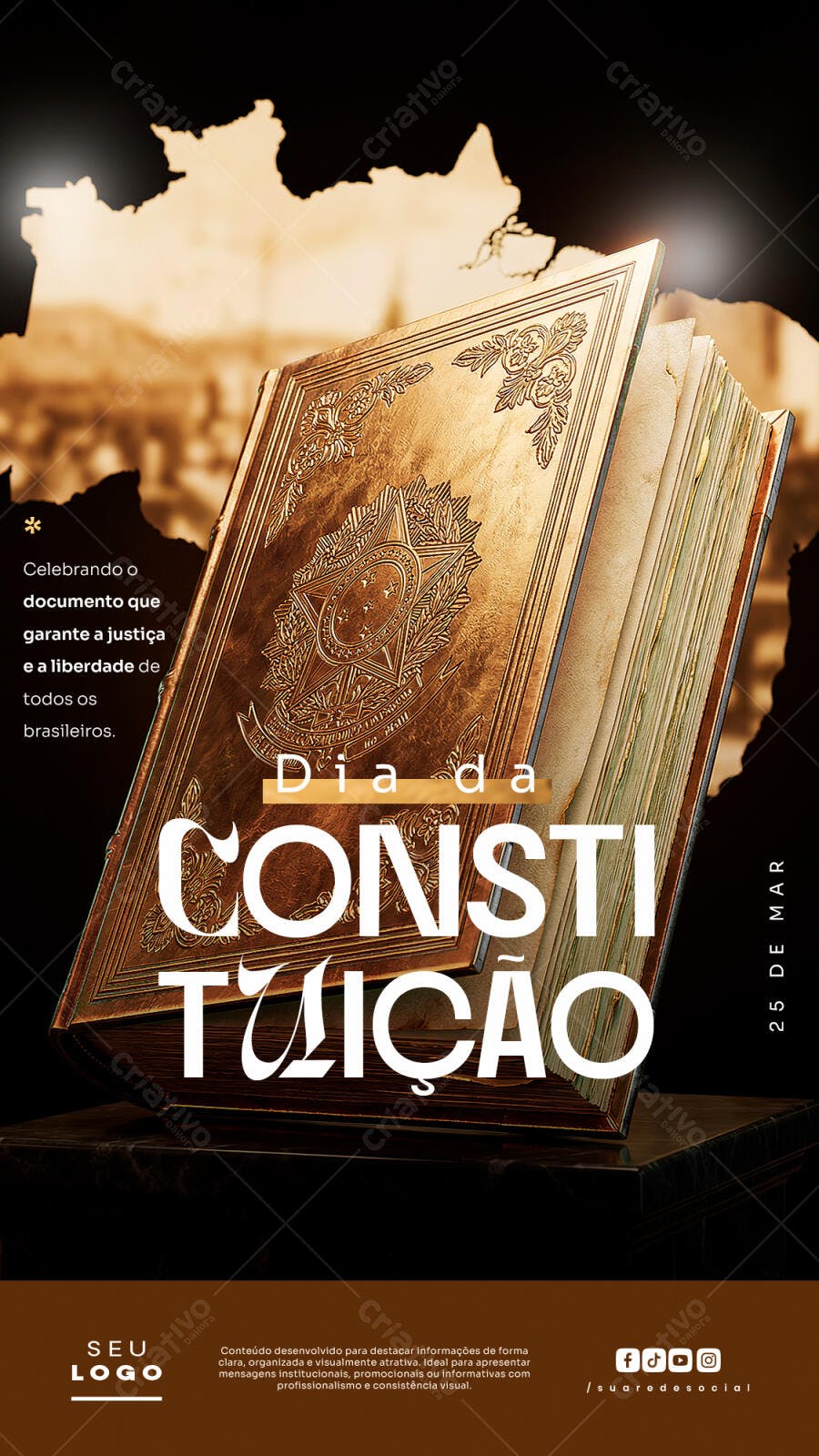 Story Dia da Constituição 25 de Março PSD Editável