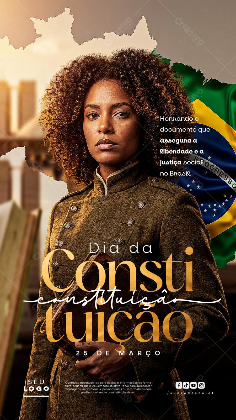 Post Dia da Constituição 25 de Março PSD Editável