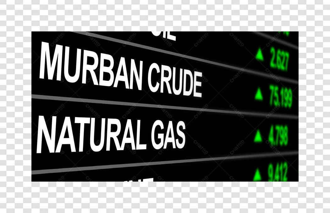 Foto Recortada Murban Crude Natural Gas Painel PNG Fundo Transparente