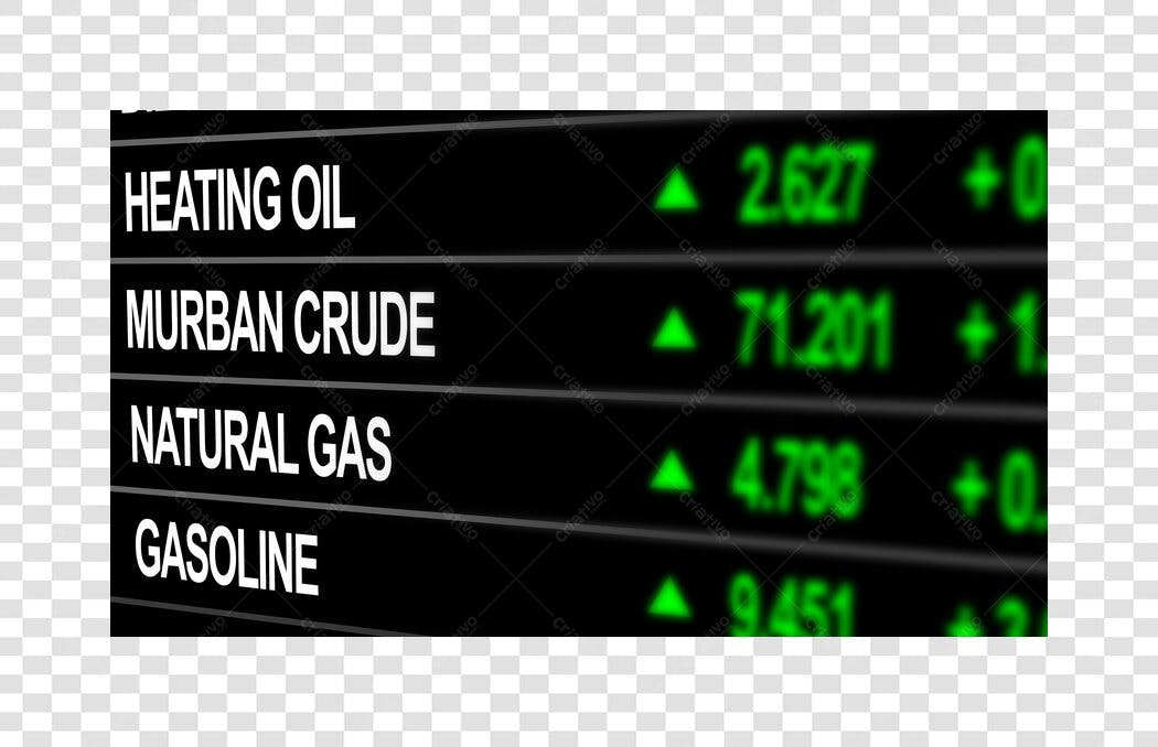 Foto Recortada Cotação Mercado Financeiro Petróleo Gás PNG Fundo Transparente