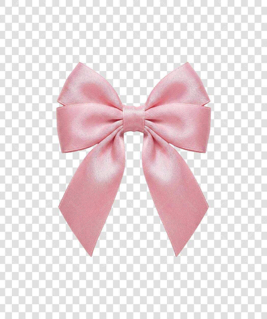 Elemento Decorativo Laço Rosa Cetim PNG Fundo Transparente