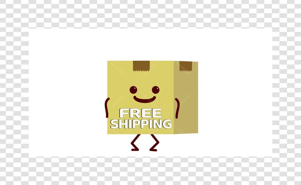 Ilustração Caixa Frete Grátis Delivery PNG Fundo Transparente