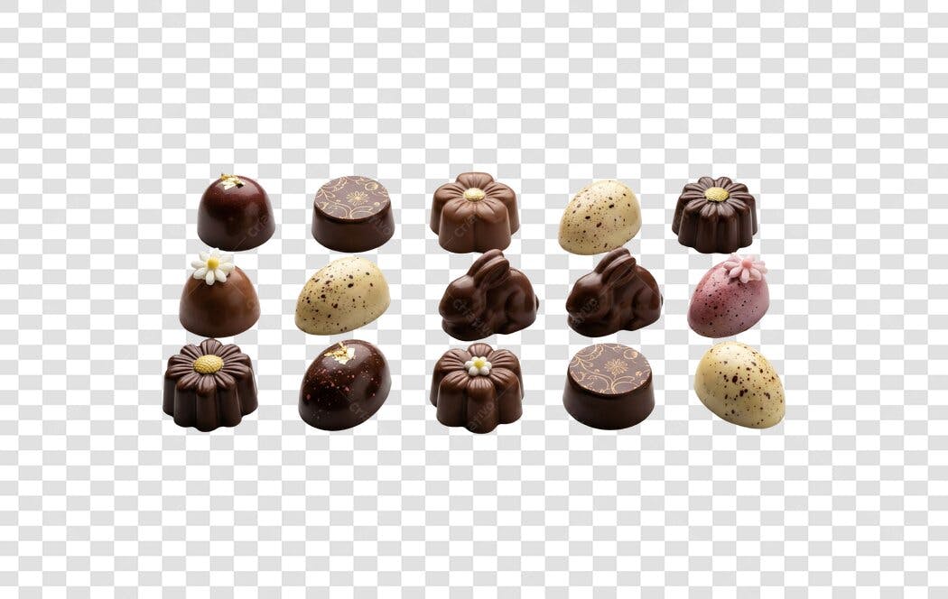 Foto Recortada Bombons e Doces Finos PNG Fundo Transparente