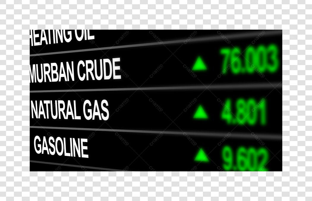 Elemento 3D Cotação Petróleo Gás Gasolina PNG Fundo Transparente