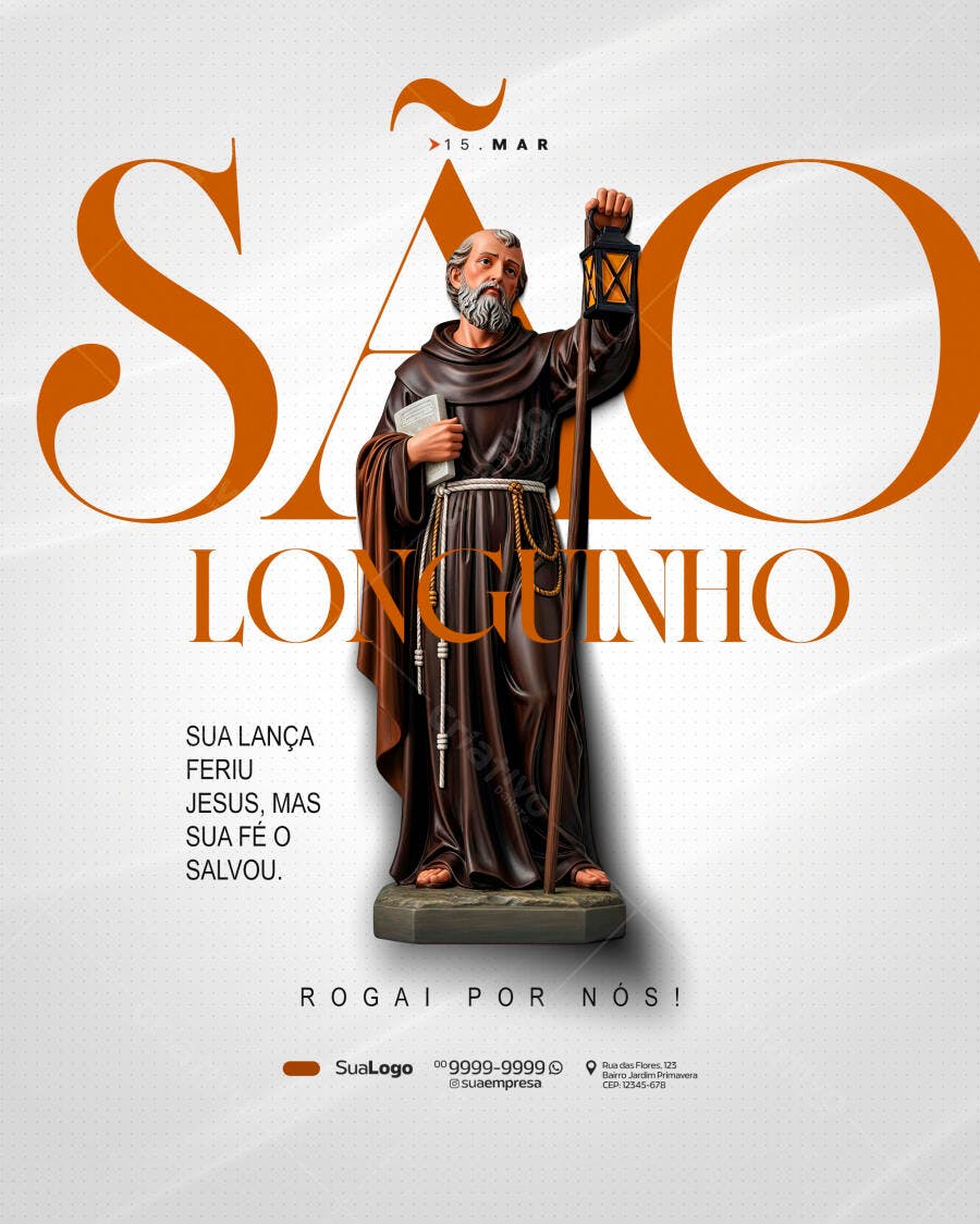 Post São Longuinho 15 de Março PSD Editável