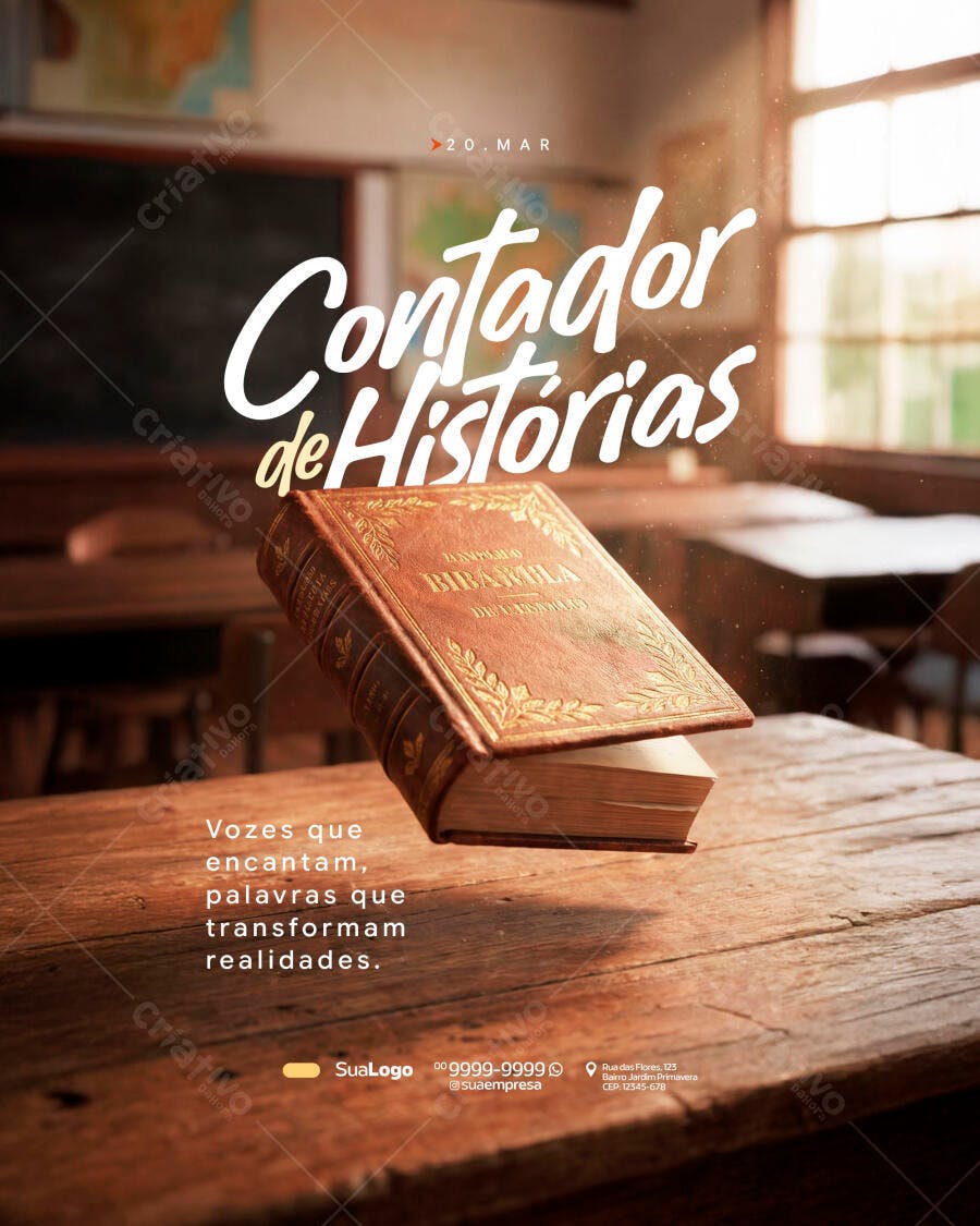 Post Instagram Contador de Histórias PSD Editável