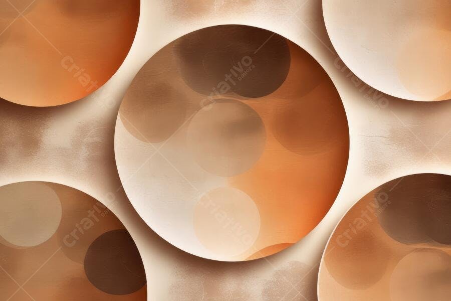Foto Abstrata Círculos Tons Terrosos Textura Fundo