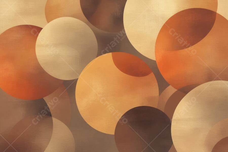 Textura Abstrata Círculos Tons Terrosos Marrom Bege
