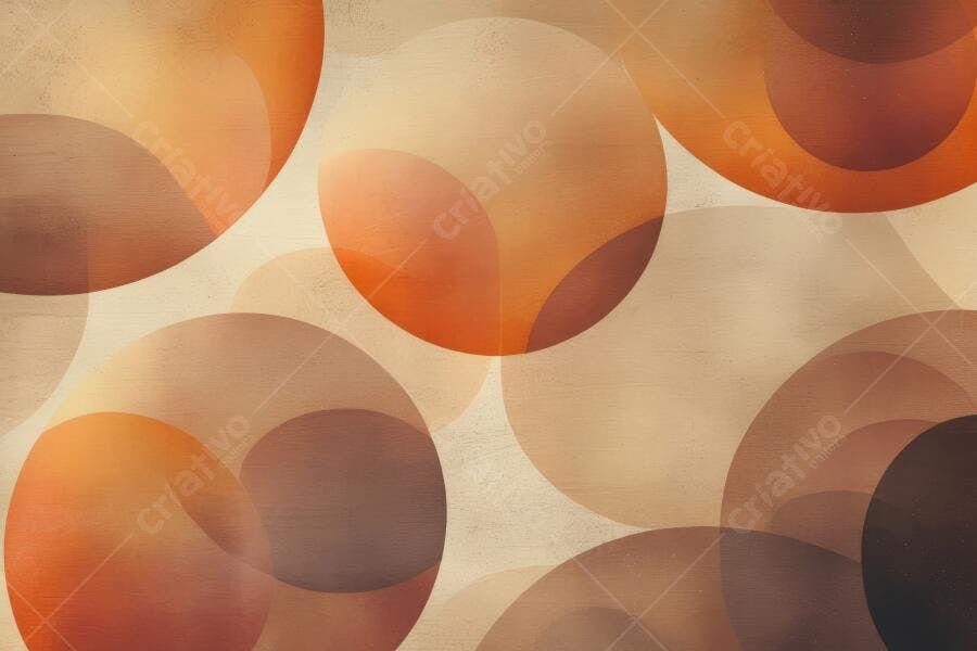 Fundo Abstrato Círculos Geométricos Tons Terrosos Textura